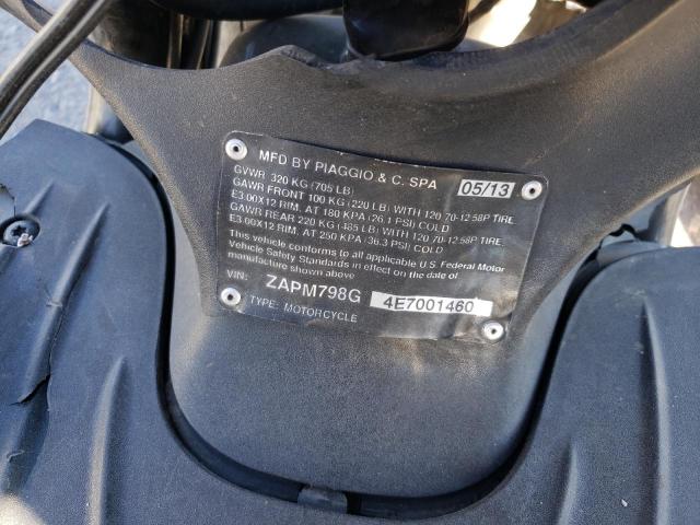 2014 PIAGGIO FLY 150 ZAPM798G4E7001460