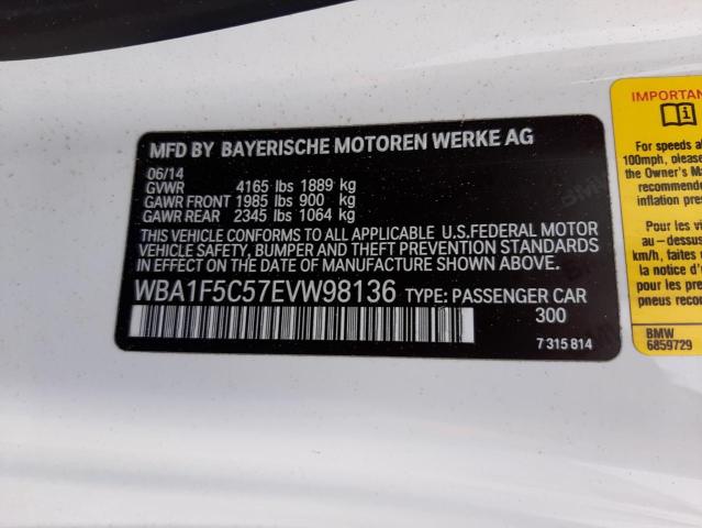 2014 BMW 228 I WBA1F5C57EVW98136