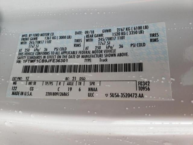 1FTMF1CB9JFE36301 Ford F150 2018. Фото: 9
