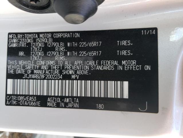 2015 LEXUS NX 200T JTJYARBZ8F2002234