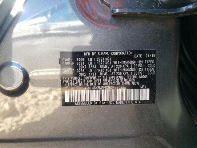 2019 SUBARU ASCENT LIM 4S4WMAPDXK3479098