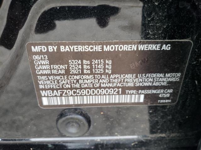 2013 BMW 535 I HYBR WBAFZ9C59DD090921