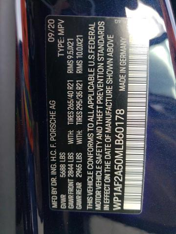 2021 PORSCHE MACAN TURB WP1AF2A50MLB60178
