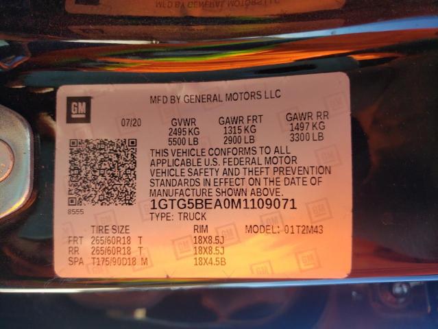 2021 GMC CANYON ELE 1GTG5BEA0M1109071