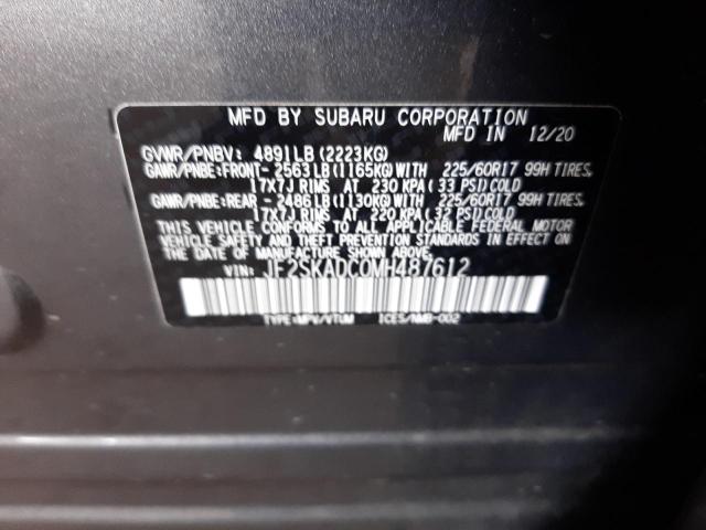 2021 SUBARU FORESTER JF2SKADC0MH487612