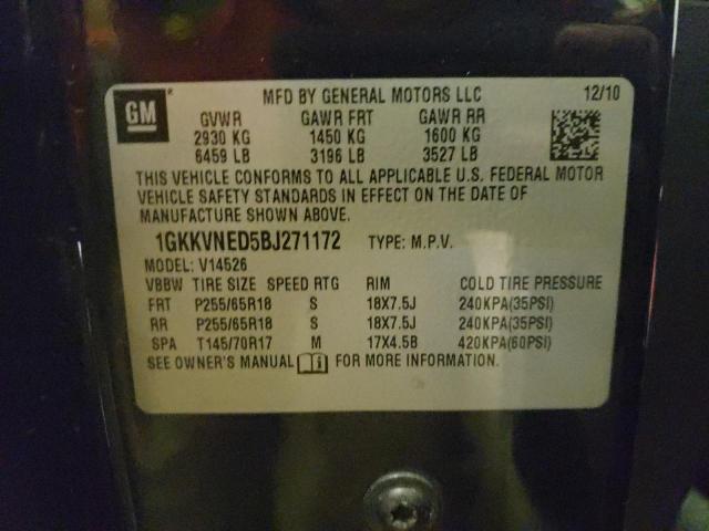 2011 GMC ACADIA 1GKKVNED5BJ271172