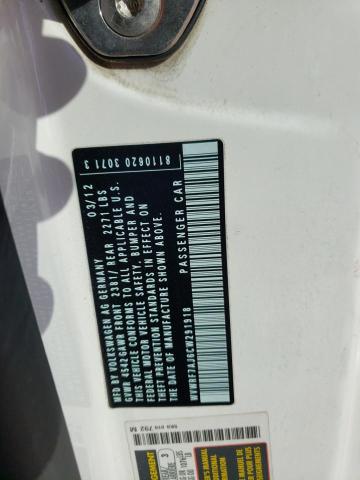 2012 VOLKSWAGEN GOLF R WVWRF7AJ6CW291918