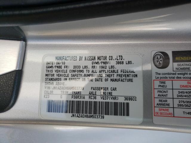 2010 NISSAN 370Z JN1AZ4EH8AM503739