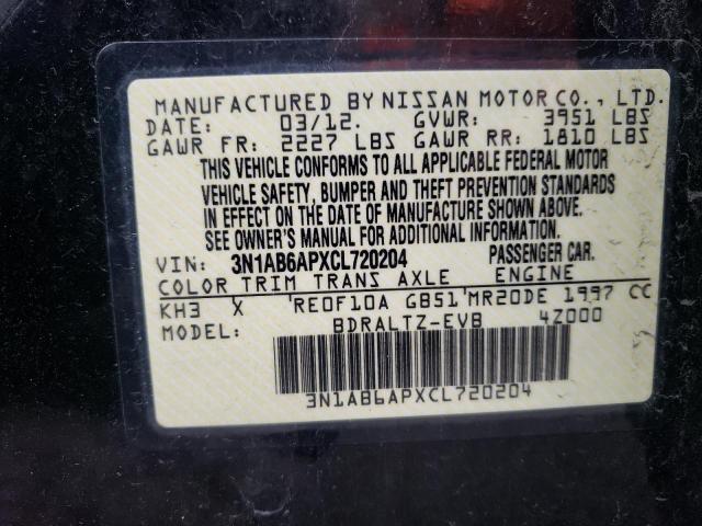 2012 NISSAN SENTRA 2.0 3N1AB6APXCL720204