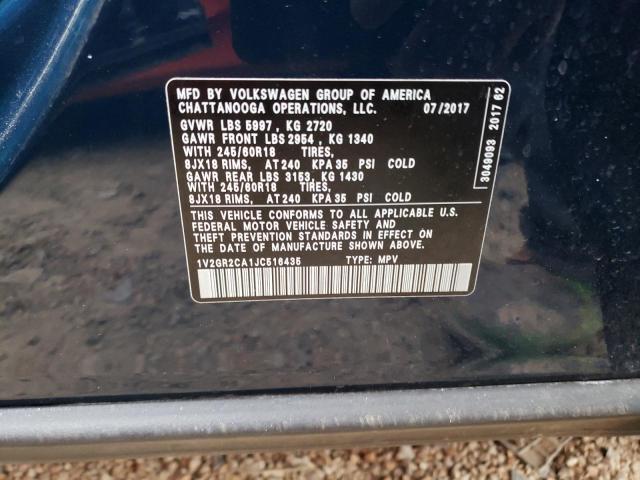 2018 VOLKSWAGEN ATLAS S 1V2GR2CA1JC516435