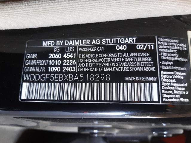 2011 MERCEDES-BENZ C CLASS 4D WDDGF5EBXBA518298
