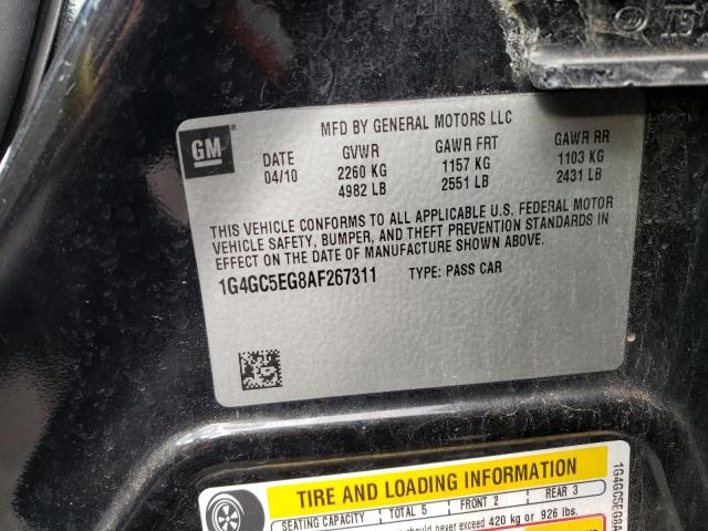 2010 BUICK LACROSSE C 1G4GC5EG8AF267311