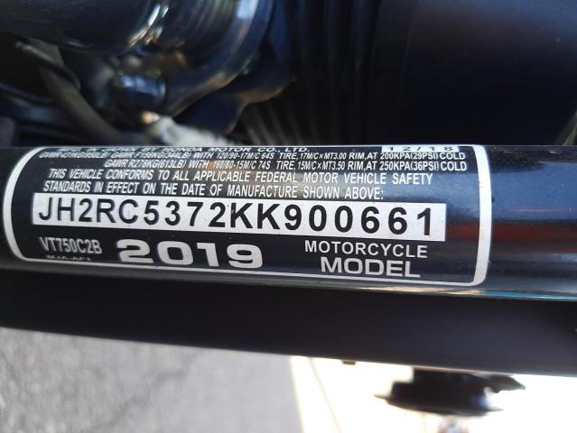 2019 HONDA VT750 C2B JH2RC5372KK900661