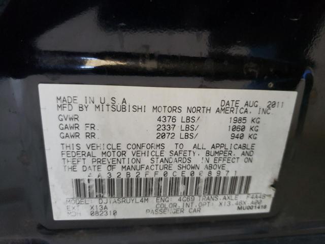 2012 MITSUBISHI GALANT FE 4A32B2FF0CE008971
