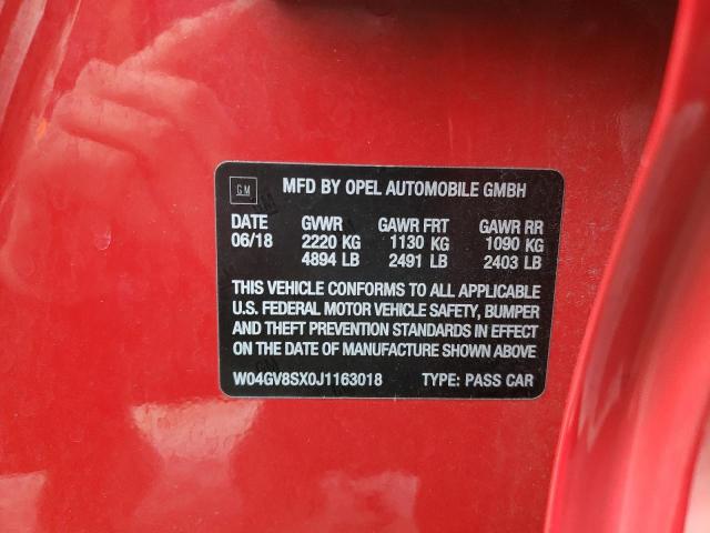 2018 BUICK REGAL TOUR W04GV8SX0J1163018