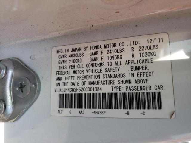 2012 ACURA TSX JH4CW2H52CC001384
