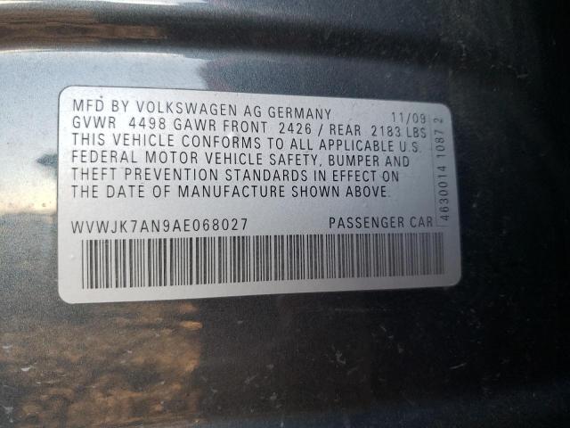 2010 VOLKSWAGEN PASSAT KOM WVWJK7AN9AE068027