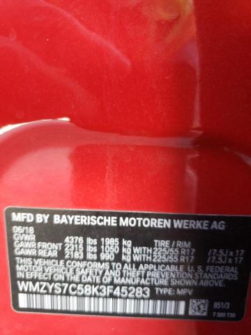 2019 MINI COOPER COU WMZYS7C58K3F45283