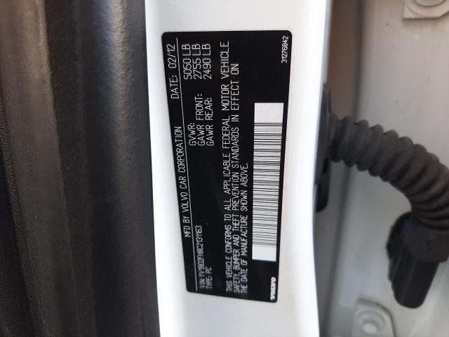 2012 VOLVO S60 T6 YV1902FH8C2131163