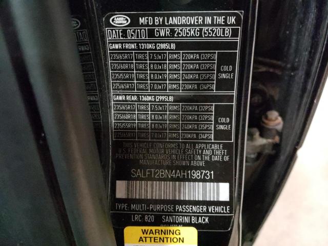 2010 LAND ROVER LR2 HSE TE SALFT2BN4AH198731