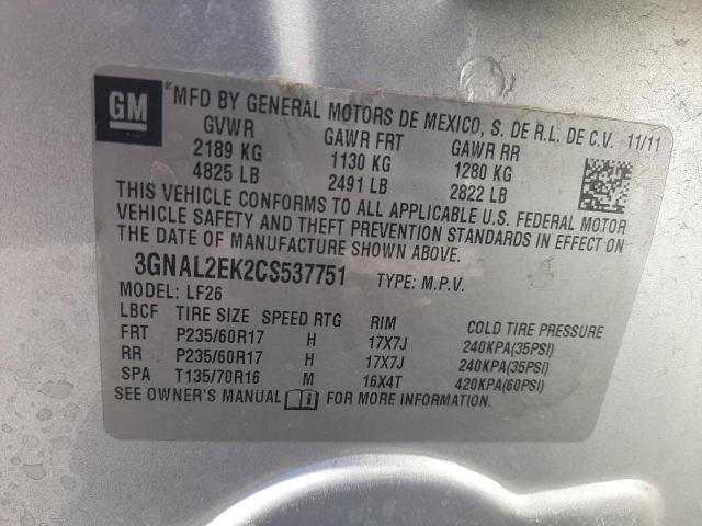 2012 CHEVROLET CAPTIVA SP 3GNAL2EK2CS537751