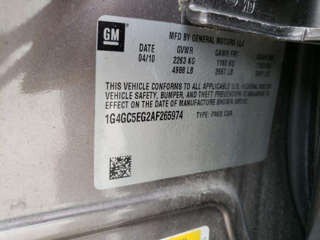 2010 BUICK LACROSSE C 1G4GC5EG2AF265974