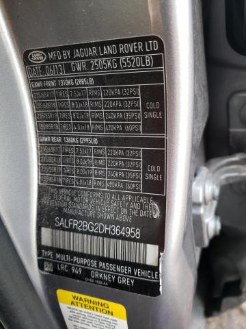 2013 LAND ROVER LR2 HSE SALFR2BG2DH364958