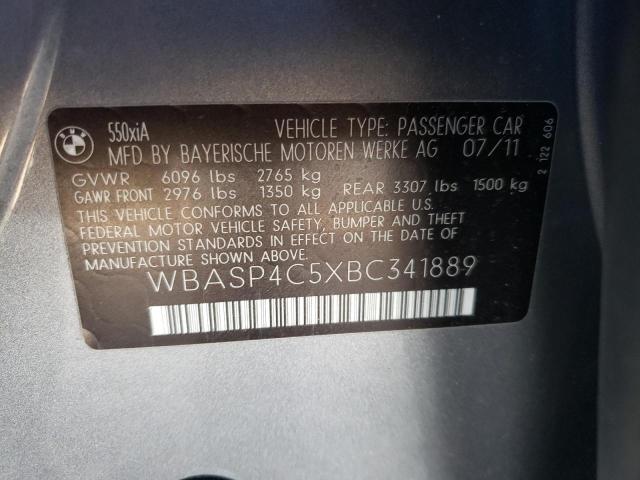 2011 BMW 550 XIGT WBASP4C5XBC341889
