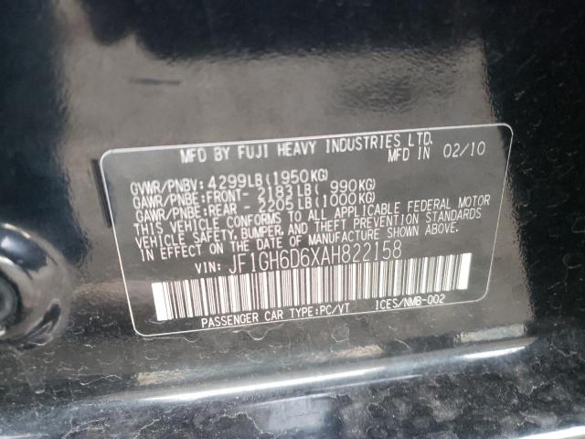 2010 SUBARU IMPREZA OU JF1GH6D6XAH822158