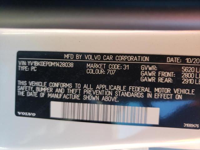 2021 VOLVO V60 T8 POL YV1BK0EP0M1428038