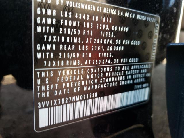 2022 VOLKSWAGEN ALL OTHER 3VV1X7B27NM011798