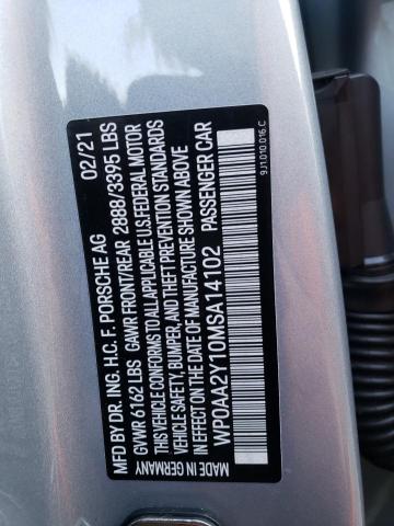 2021 PORSCHE TAYCAN WP0AA2Y10MSA14102