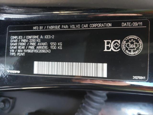 2012 VOLVO S60 T6 YV1902FH5C2096243