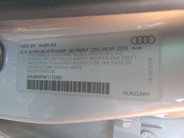 2015 AUDI S3 PREMIUM WAUBFGFF6F1112362