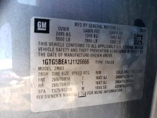 2018 GMC CANYON 1GTG5BEA1J1126666