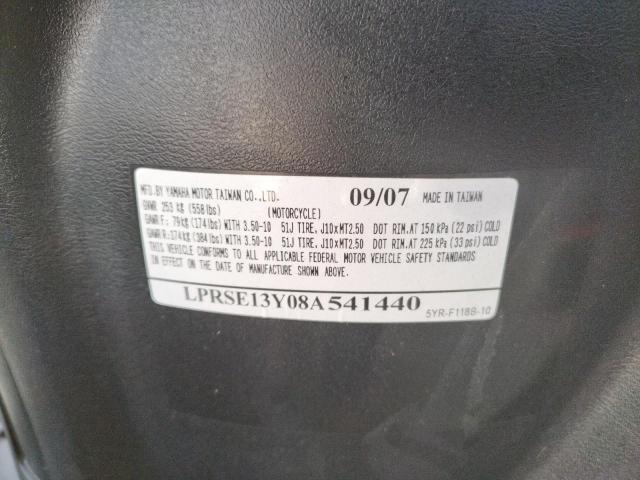 2008 YAMAHA VINO LPRSE13Y08A541440