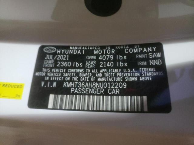 2022 HYUNDAI VELOSTER N KMHT36AH8NU012209