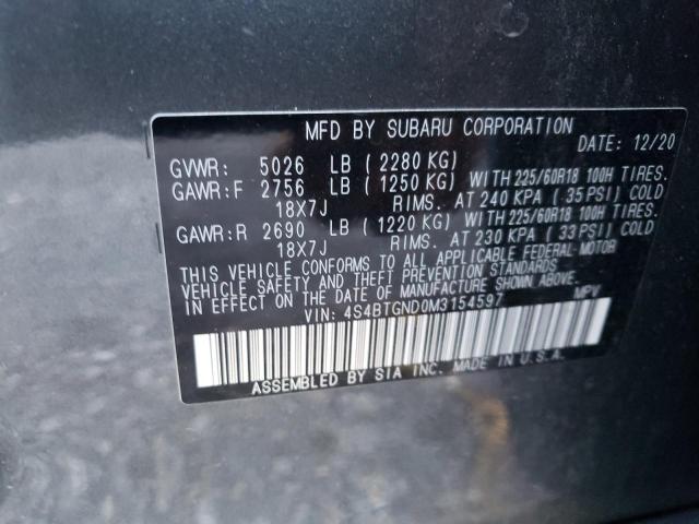 2021 SUBARU OUTBACK LI 4S4BTGND0M3154597