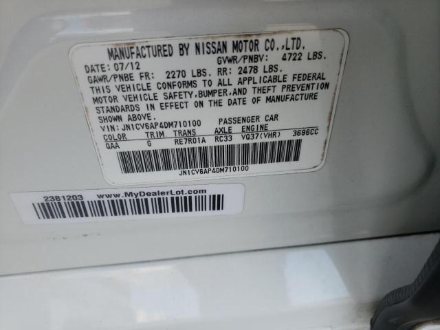 2013 INFINITI G37 BASE JN1CV6AP4DM710100