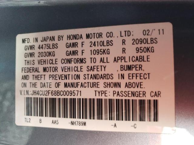 2011 ACURA TSX JH4CU2F68BC009571