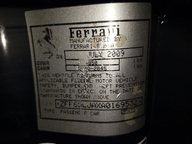2010 FERRARI CALIFORNIA ZFF65LJAXA0169532