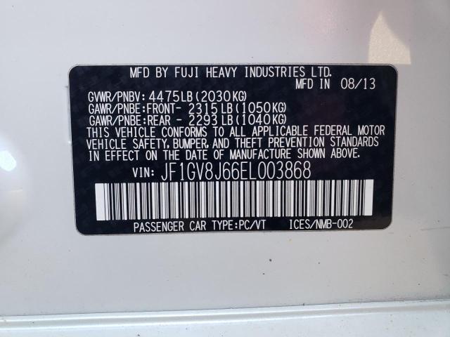 2014 SUBARU IMPREZA WR JF1GV8J66EL003868