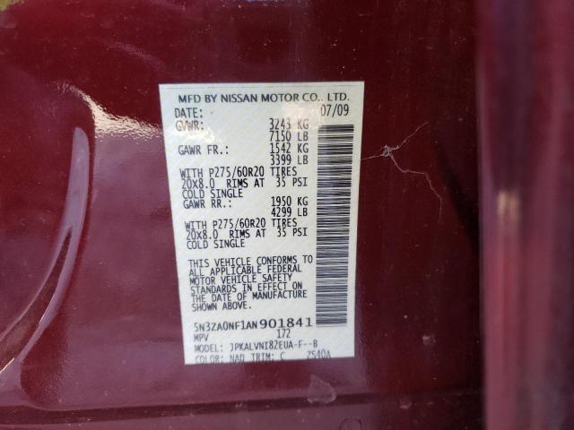 2010 INFINITI QX56 5N3ZA0NF1AN901841