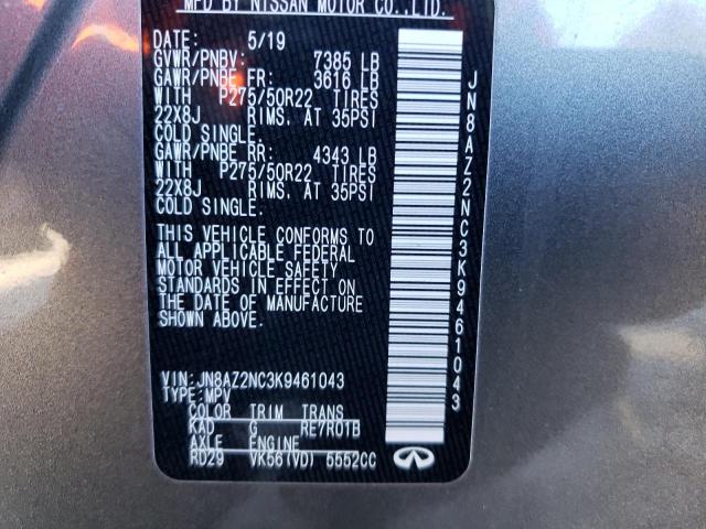2019 INFINITI QX80 LUXE JN8AZ2NC3K9461043