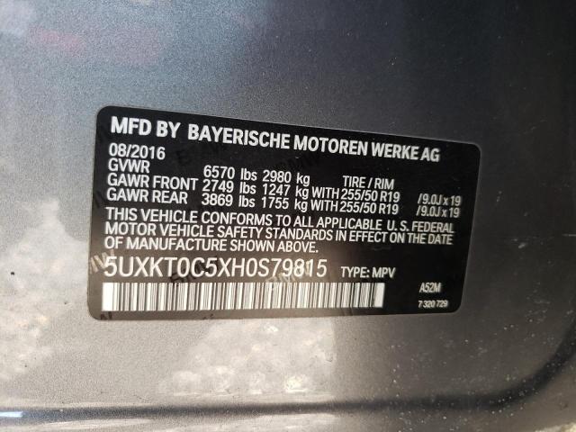 2017 BMW X5 XDR40E 5UXKT0C5XH0S79815