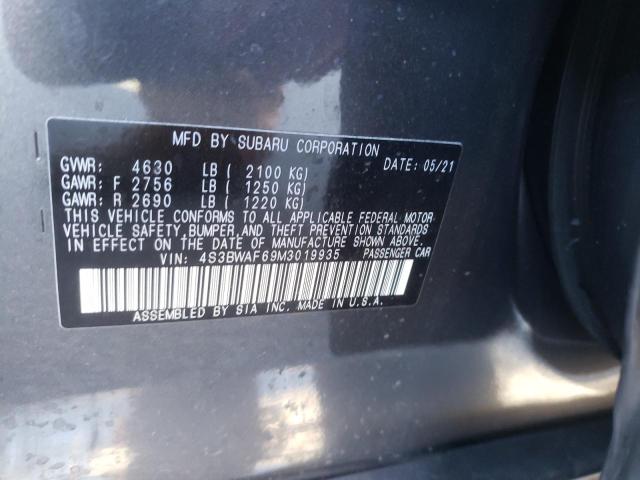 2021 SUBARU LEGACY PRE 4S3BWAF69M3019935