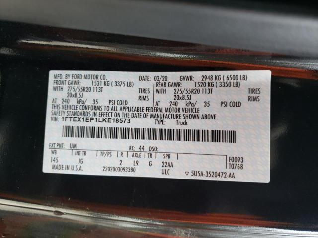 2020 FORD 150 1FTEX1EP1LKE18573