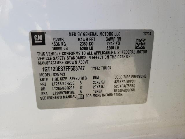 2015 GMC SIERRA K35 1GT120E87FF553747