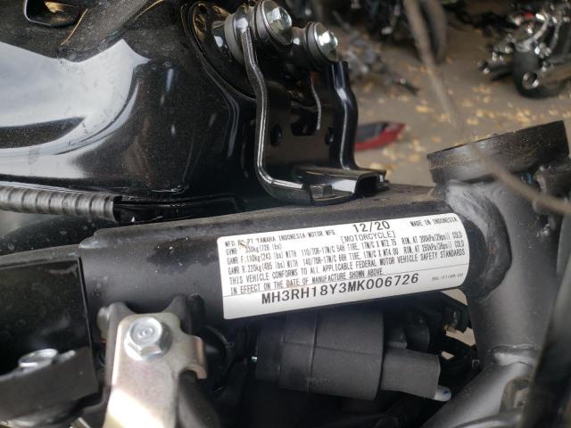 2021 YAMAHA YZFR3 A MH3RH18Y3MK006726