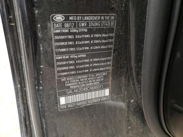 2012 LAND ROVER LR4 HSE LU SALAK2D48CA645011